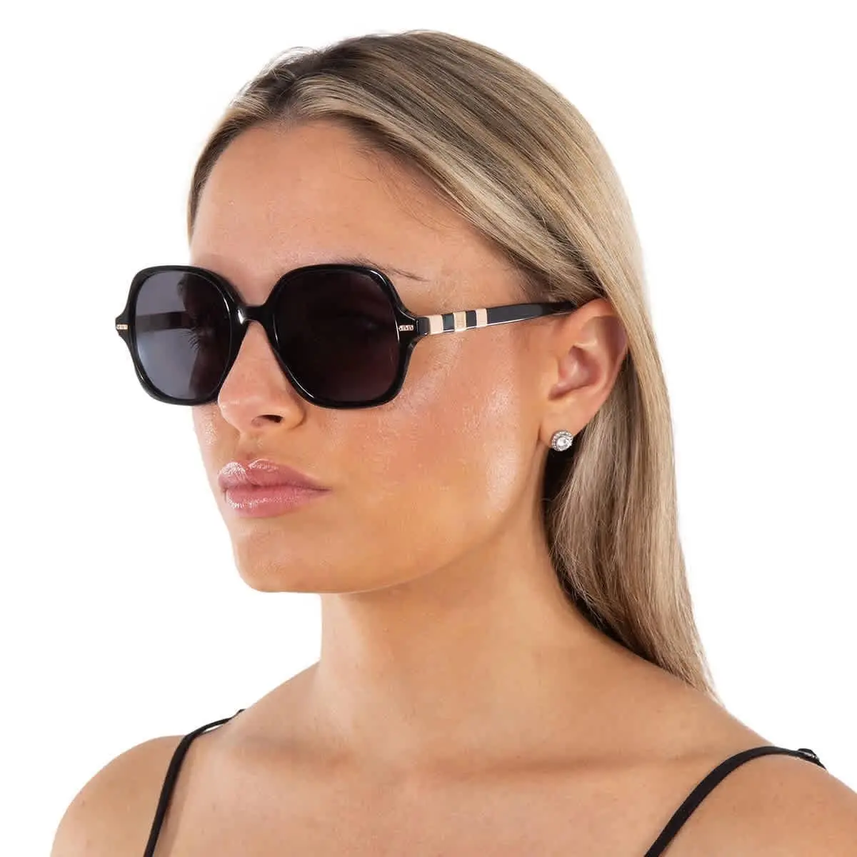 Grey Square Ladies Sunglasses Her 0106/S 0KDX/IR 55 by Carolina Herrera