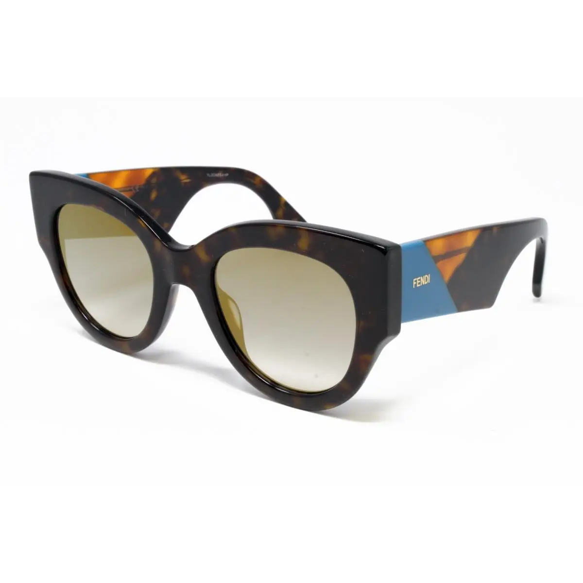 Women`s Sunglasses FF0264S-086FQ Havana 51mm Round Plastic Frame Italy by Fendi