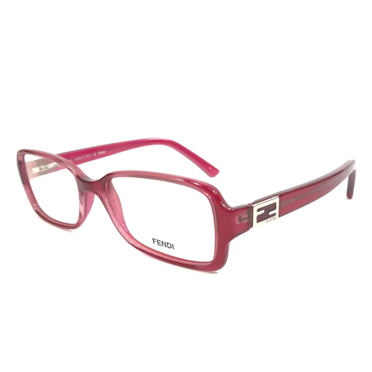 Eyeglasses Frame F962 628 Transparent Fuchsia Strawberry Red 52-16-135 by Fendi