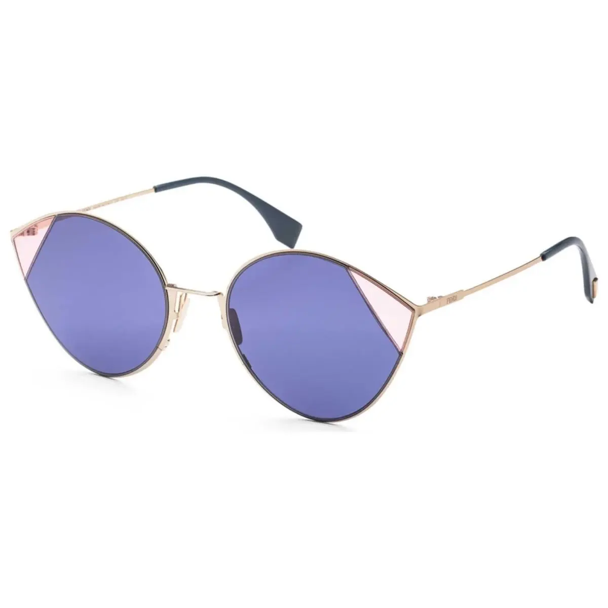 Fendi 0341 S Blue Pink Silver Cat Eye Sunglasses