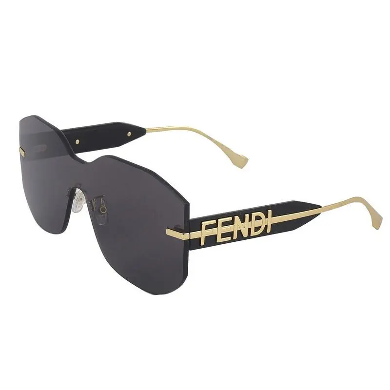 Fendi FE40067U 40067U Shield Oversized Black Gray 30A Sunglasses