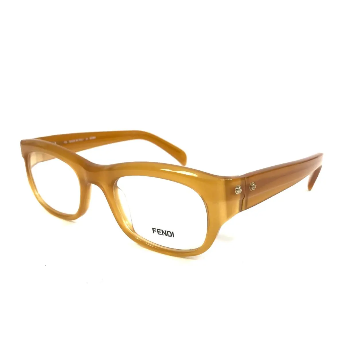 Petite Eyeglasses Frames F867 216 Amber Mustard Translucent 46-22-135 by Fendi