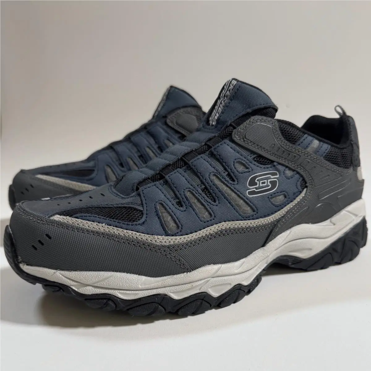 Skechers Athletics 51866EW Navy Grey Extra Wide Fit Memory Foam Men`s 12 Sneaker