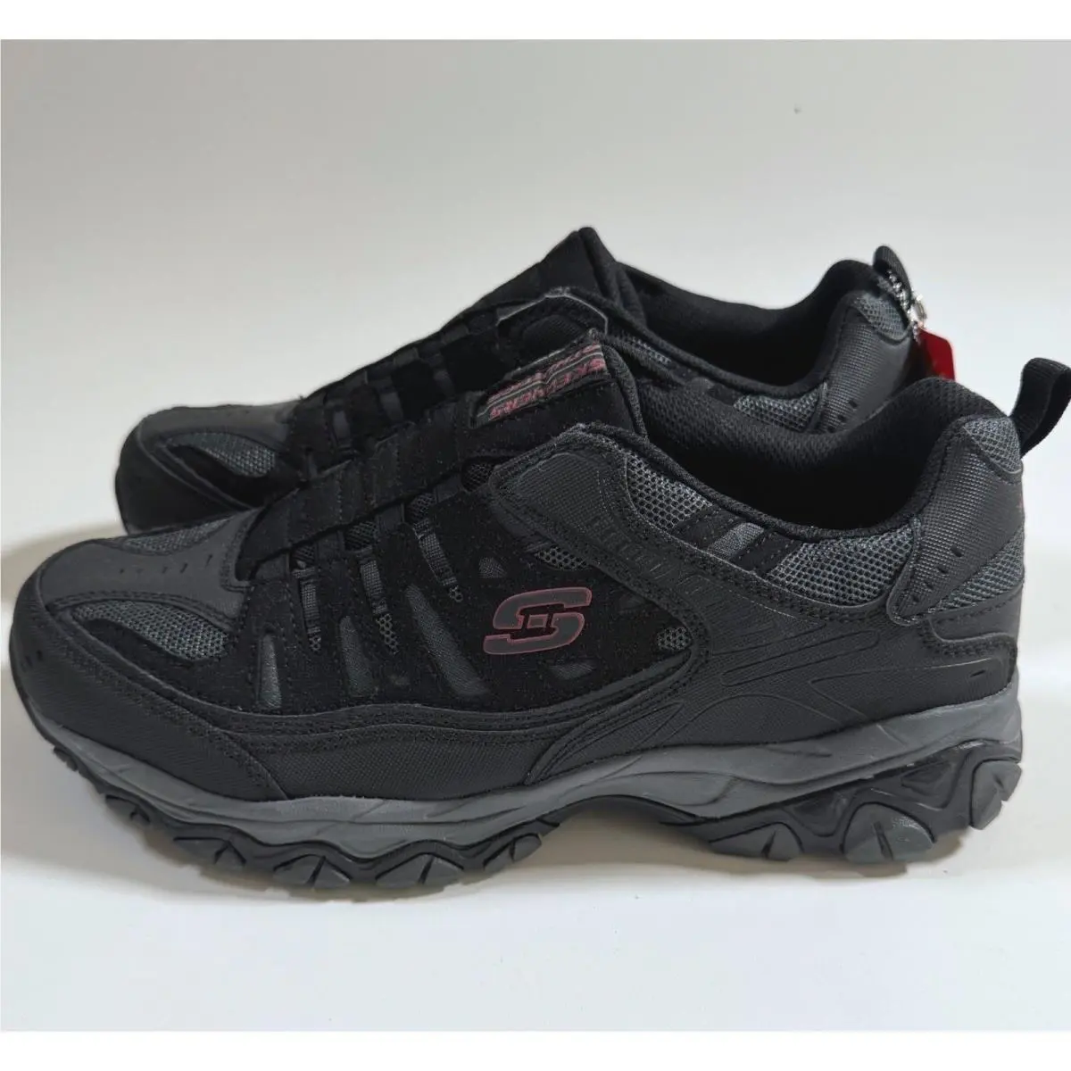 Skechers Athletics Men`s 12 Extra Wide Fit Trail Sneakers Black 51866EW Bkcc