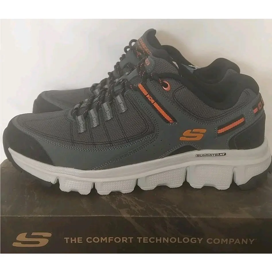 Mens Skechers Summits AT Upper Draft Outdoor Sneakers - Charcoal/grey Size 12