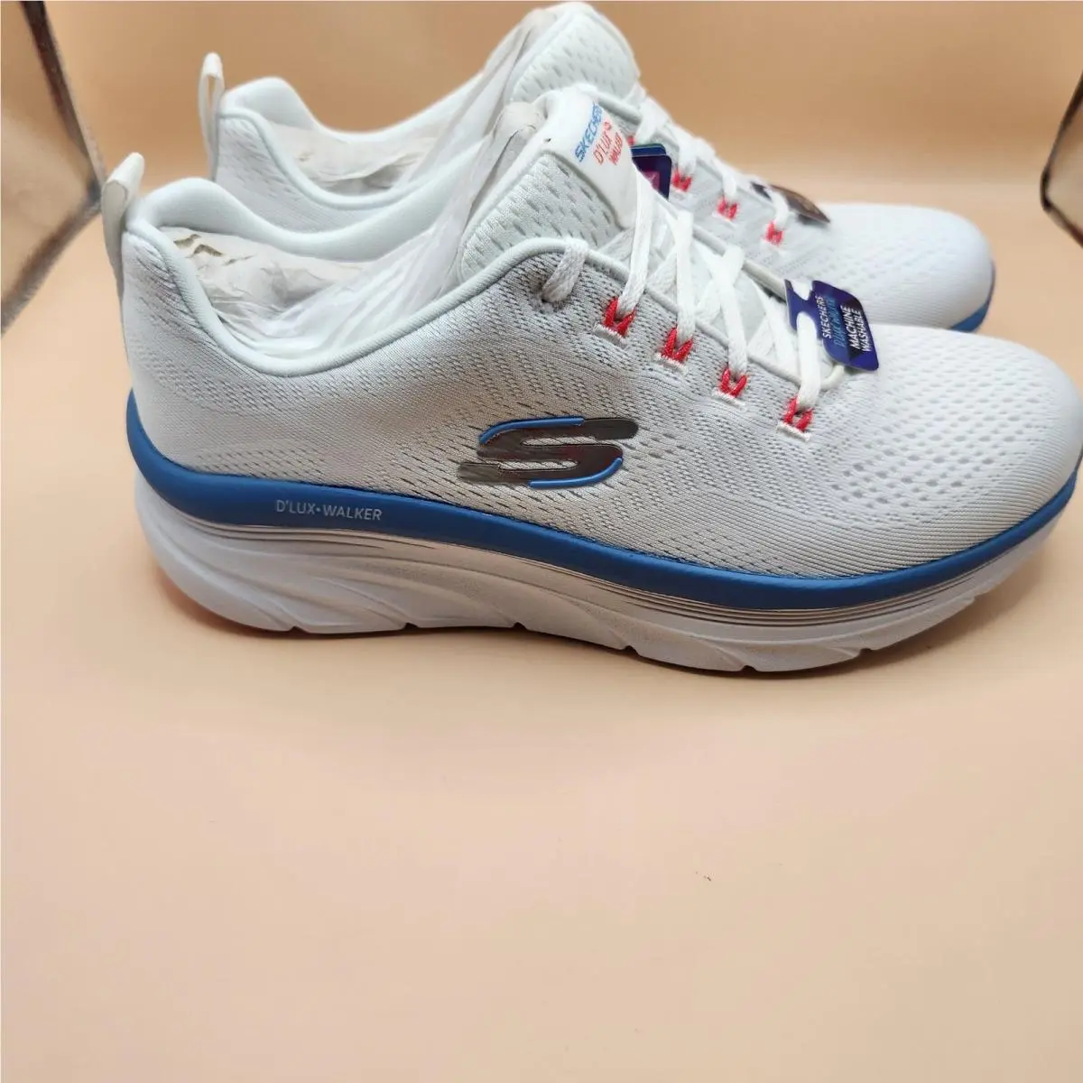 D`lux Walker Shoes Womens Size 10 White Walking Sneakers 149368/WPBL by Skechers