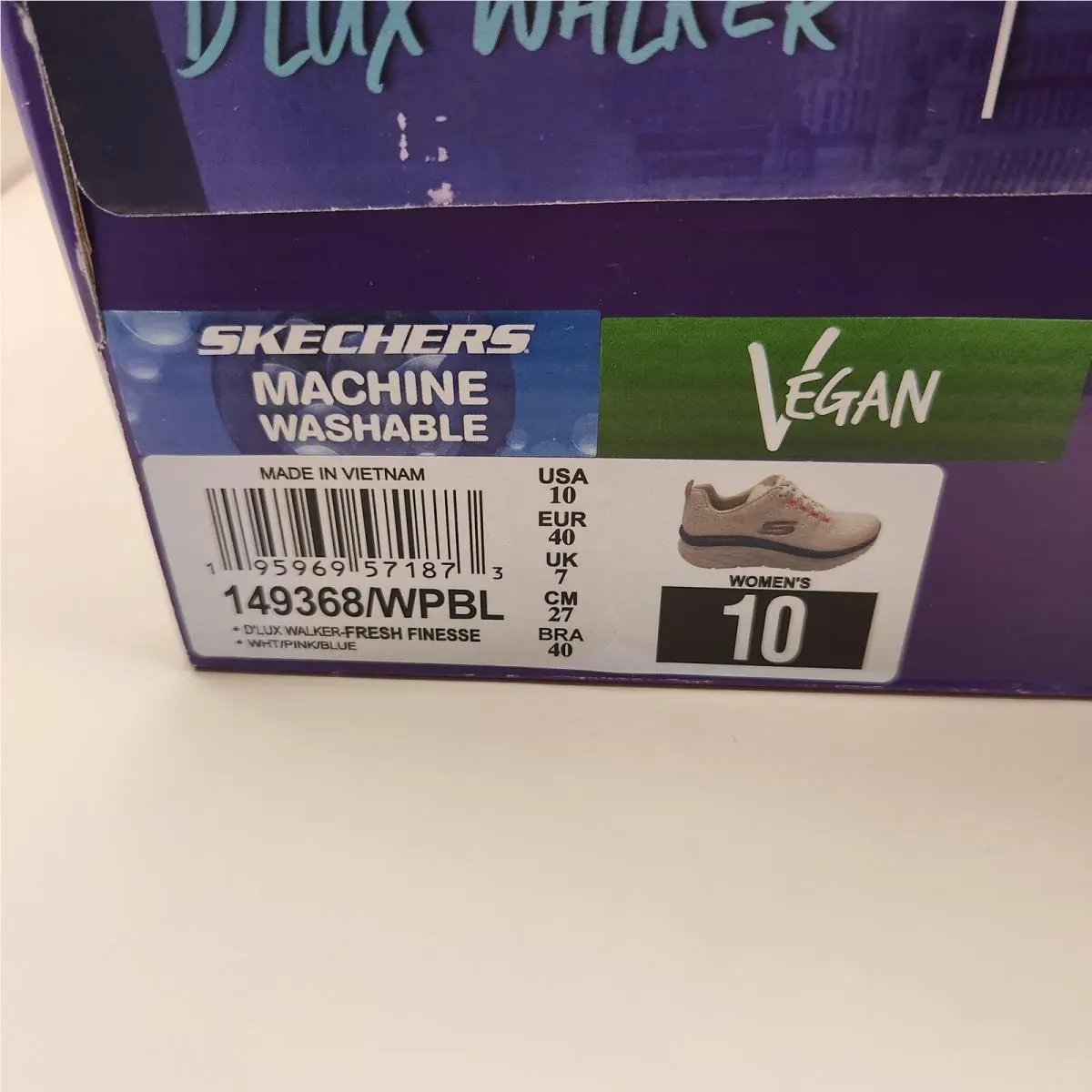 Skechers shoes - Skechers D`LUX Walker Fresh Finesse - 149368/WPBL - White 8