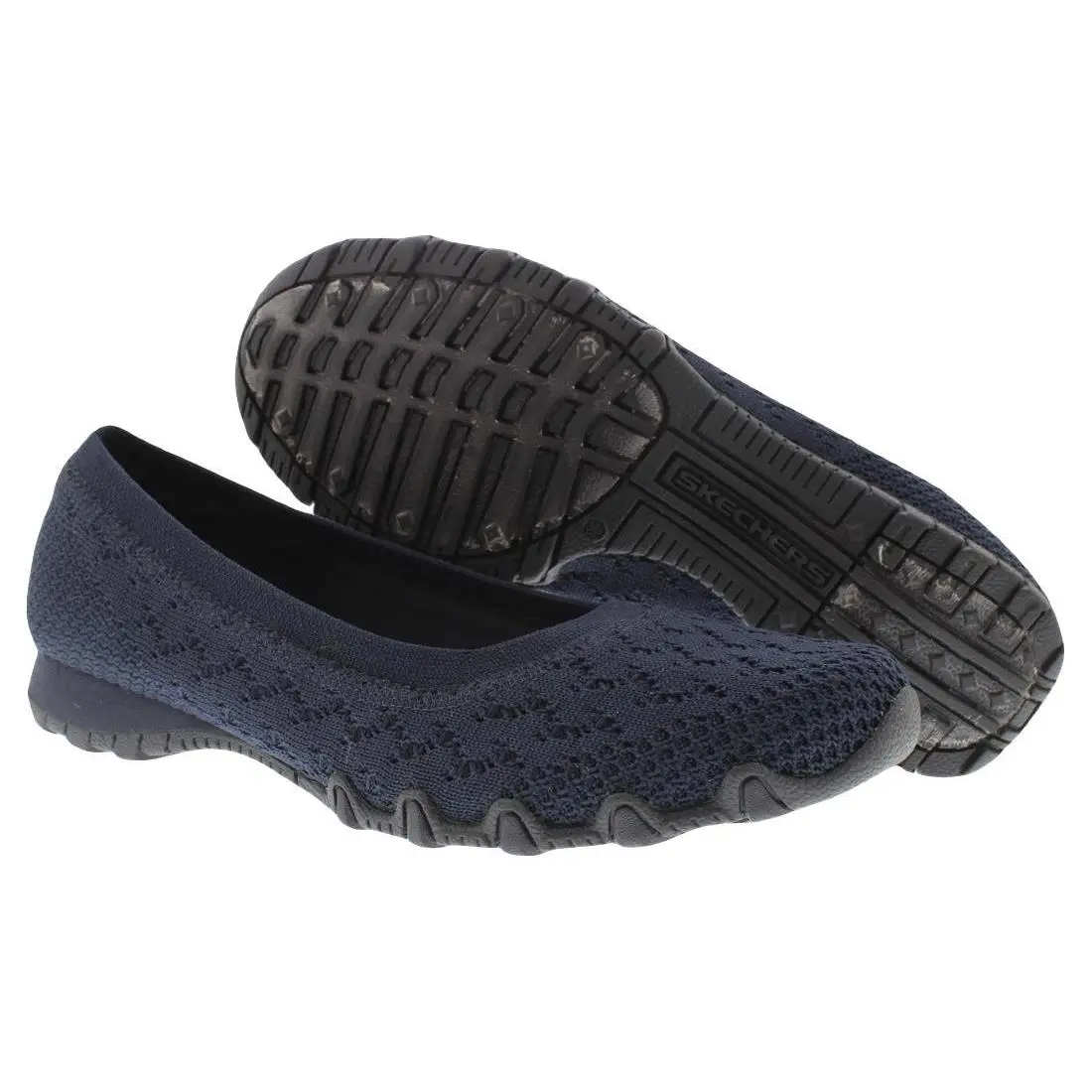 Skechers Bikers Witty Knit Slip On Womens Shoes Size 8 Color: Navy