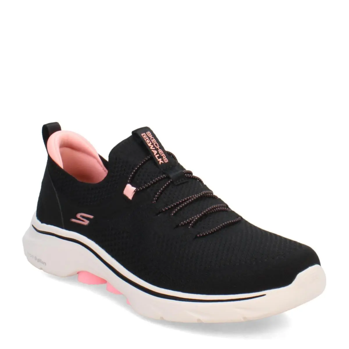 Women`s Skechers GO Walk 7 - Abie Sneaker 125225-BKHP Black Hot Pink Synthetic