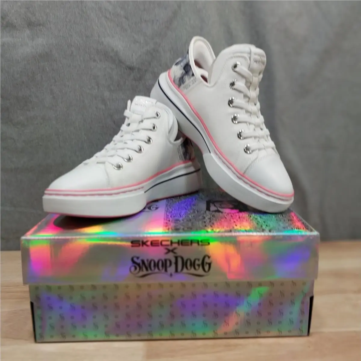 Skechers Sneakers Snoop Dogg One Boss Life Slip-ins 6 White Pink Women