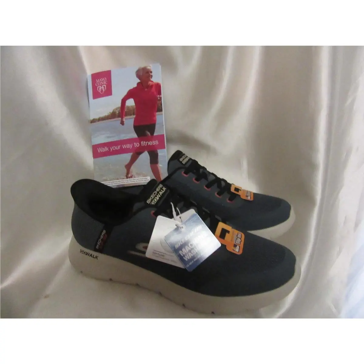 Skechers shoes - SKECHERS GO WALK FLEX - WALK FLEX - 216332/SLT - Gray (UPC: 198376593308) 12
