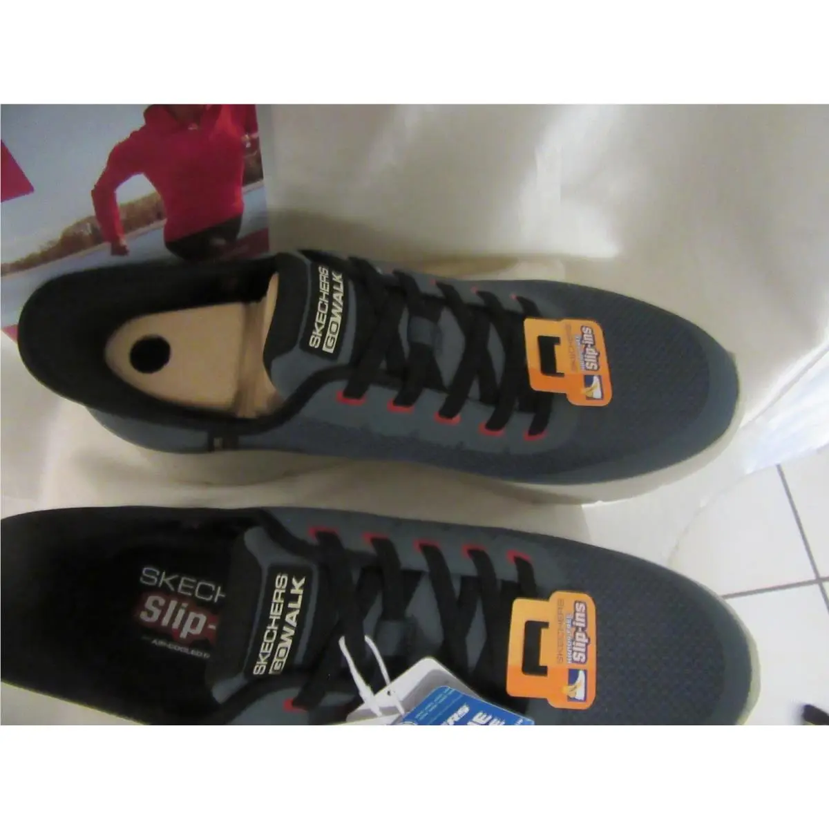 Skechers shoes - SKECHERS GO WALK FLEX - WALK FLEX - 216332/SLT - Gray (UPC: 198376593308) 13