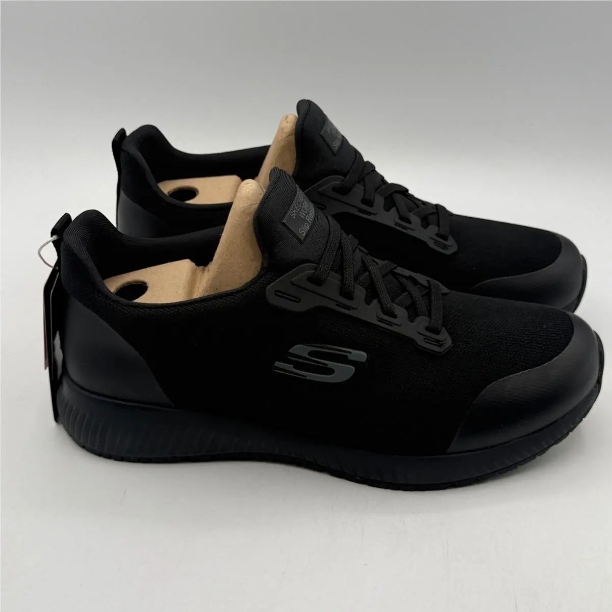 Skechers Work Squad SR Shoes Women Size 9.5 Black Black Work 77222EW