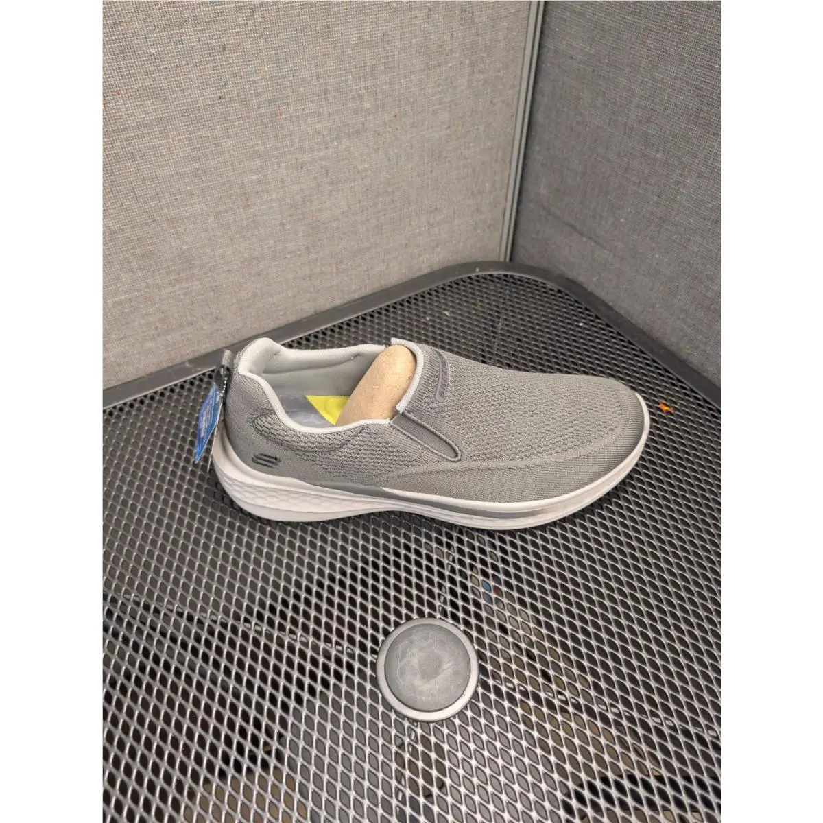 Skechers Relaxed Fit Slade Royce Gray Black Men`s Slip On Sneakers - Size 11