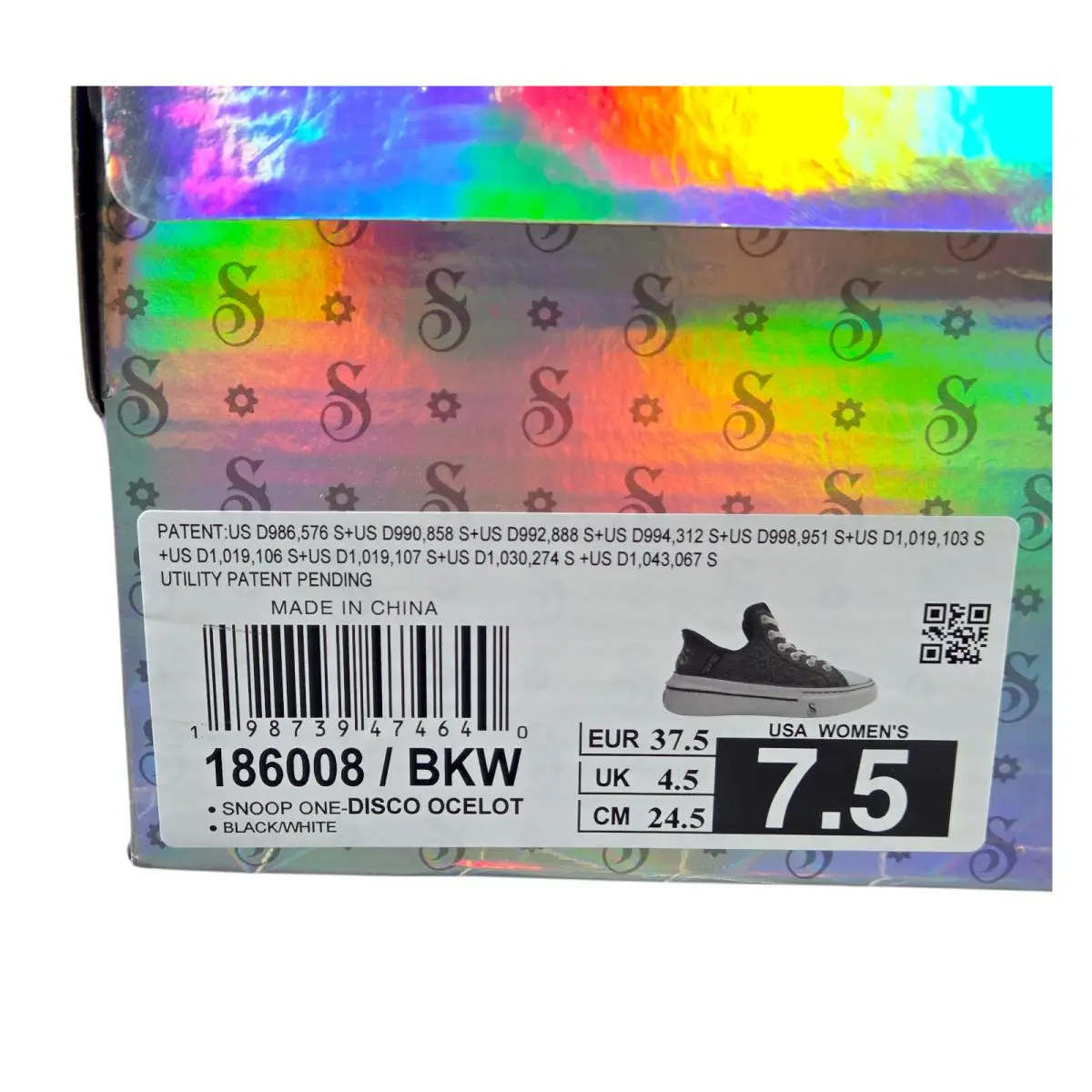 Skechers shoes - Skechers Snoop Dogg Snoop One-Disco - 186008/BKW - Black (UPC: 198739474640) 7