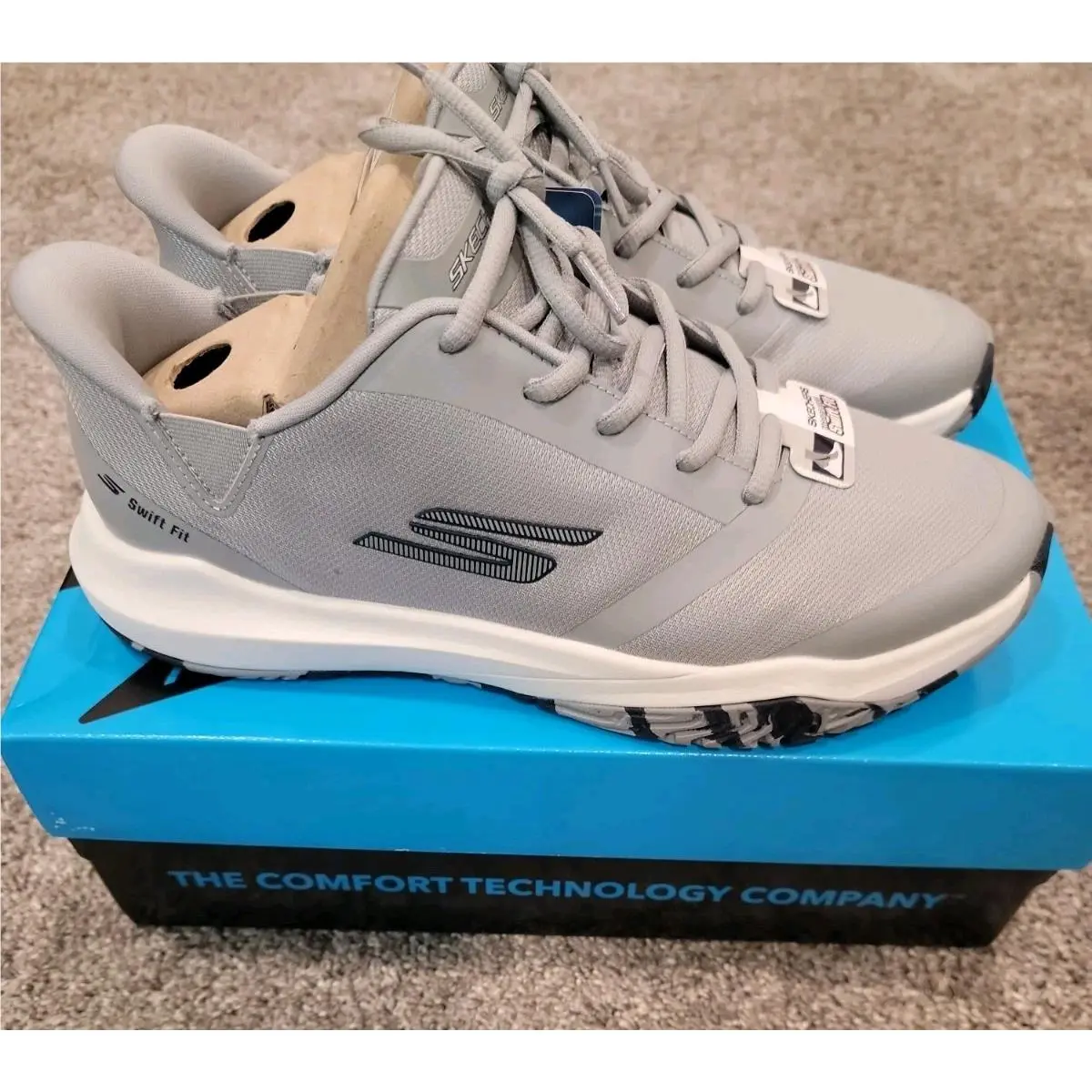 Sketchers Pickleball Shoes Mens Size 10.5 Gray/navy by Skechers