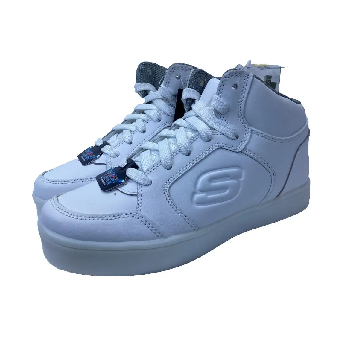 Energy Lights White 90600L/WHT Boy`s Size 3 US by Skechers
