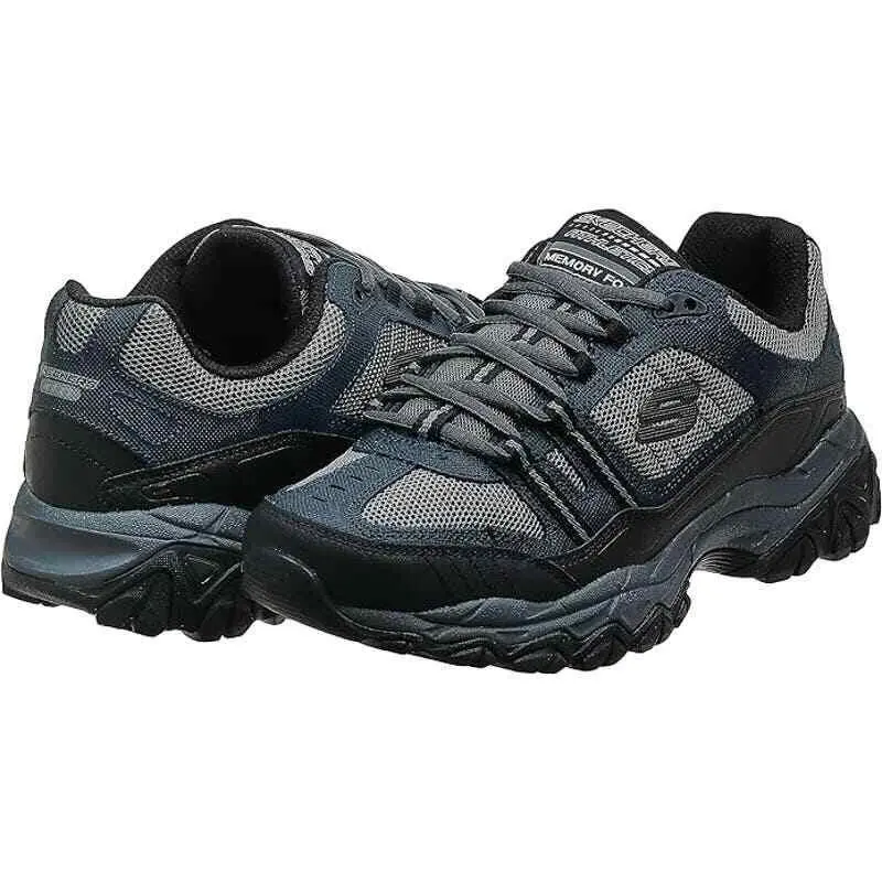 Skechers Men`s Afterburn Strike Memory Foam Sneaker Navy/gray 9/4E US