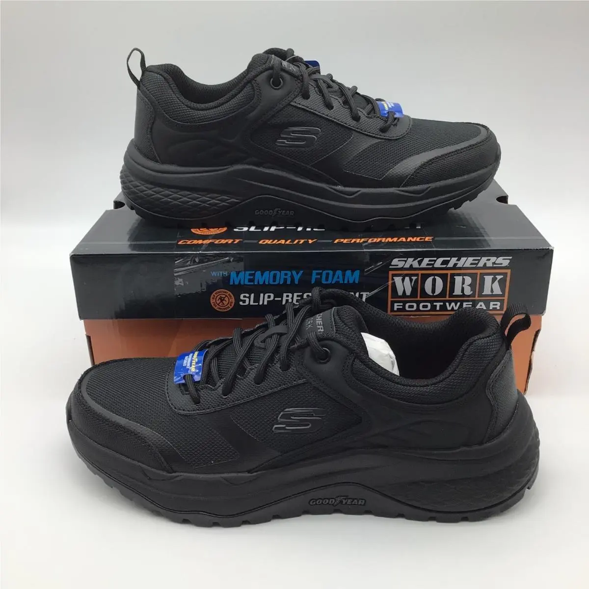 Skechers Work Street Treader Mens Size 8 Slip Resistant Electrical Hazard 200296