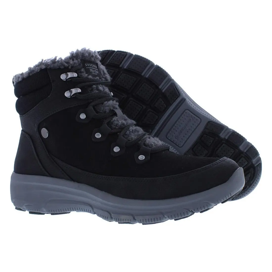 Skechers Easy Going Winter Road Boot Suede Womens Shoes Size 7 Color: Black