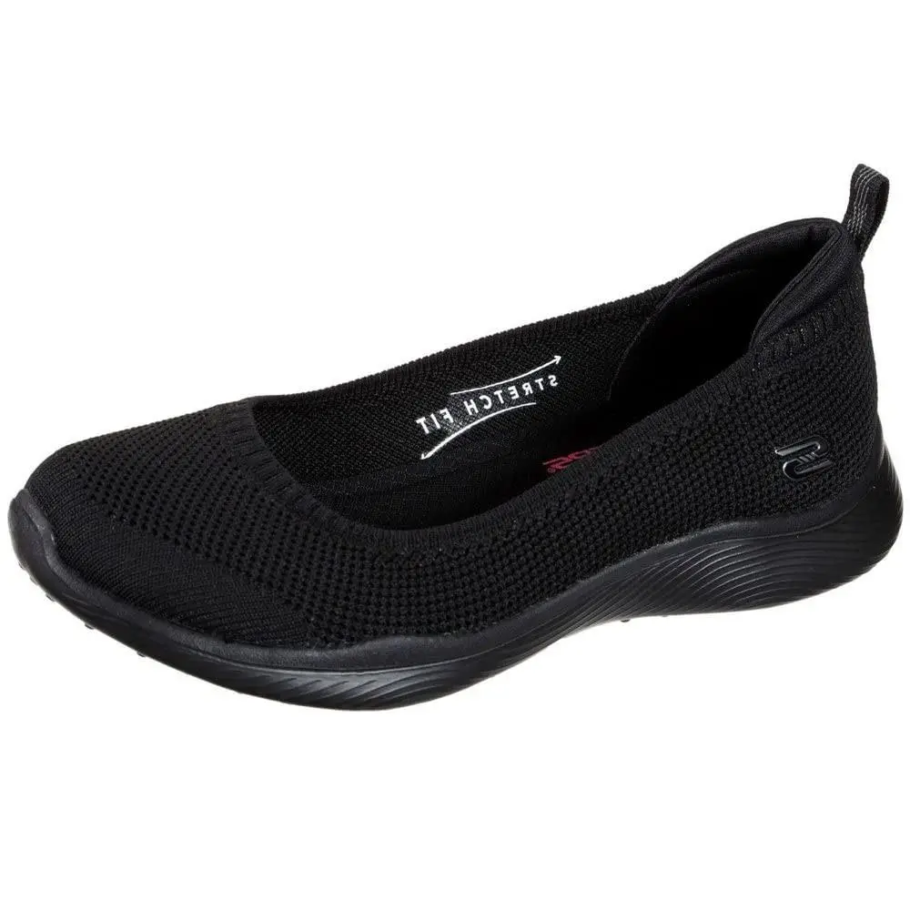 Skechers Microburst 2.0 Be Iconic Women`s Sneaker Black Stretch Fit Knit