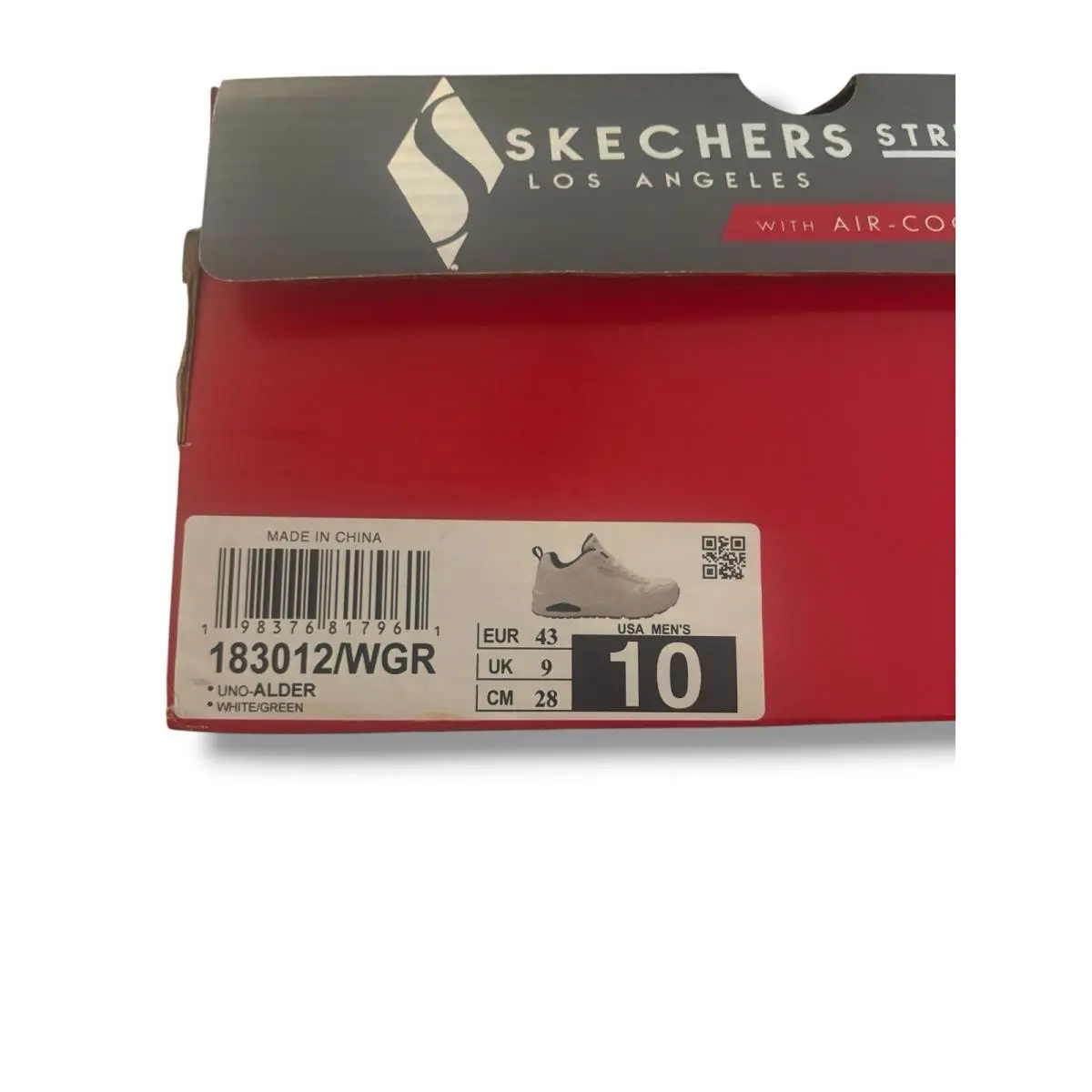 Skechers shoes - Uno - Alder - Uno Alder - 183012/WGR - White/green, Exterior: White 4