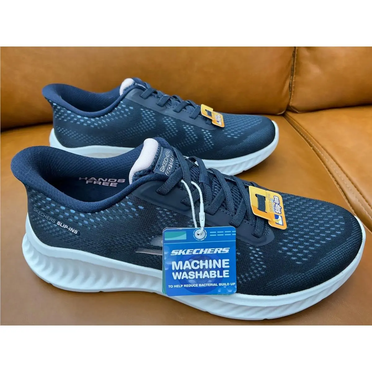 Skechers Go Walk Now Khloe Women Size 9 Navy Blue Hands Free Slip-ins