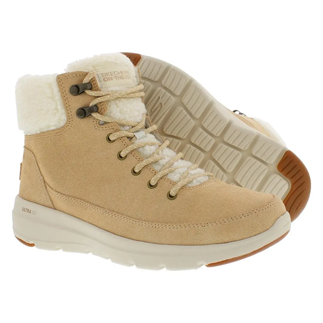 Skechers Glacial Ultra Woodlands Boot Suede Womens Shoes Size 5.5 Color: Sand