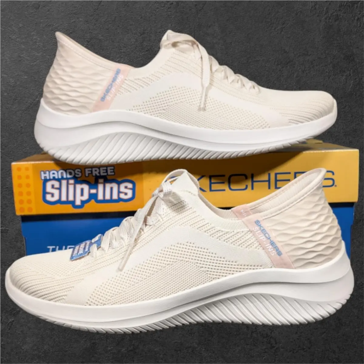 Skechers Ultra Flex 3.0 Brilliant Path Hands Free Slip-in Shoe Women`s 10 Beige