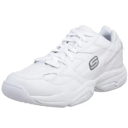 Skechers Work Men`s Keystone Soft Toe Slip Resistant Athletic Work Shoe White