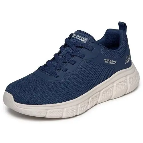 118112 Skechers Bobs Men`s B Flex Arch Comfort Edge Casual Shoe Size 11 Navy