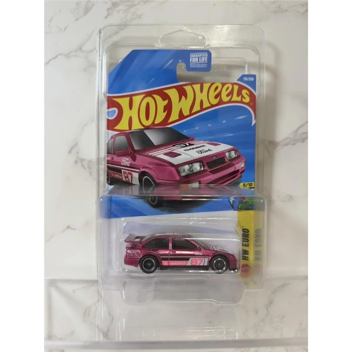 Hot Wheels Super Treasure Hunt `87 Ford Sierra Cosworth Pink Sth W/protector