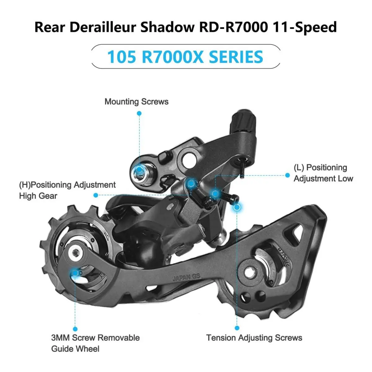 Shimano  - RD-R7000-GS - RD-R7000 - Black 1