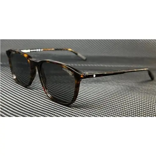Mont Blanc MB0082S 002 Brown Havana Green Men`s 53 mm Sunglasses by Montblanc