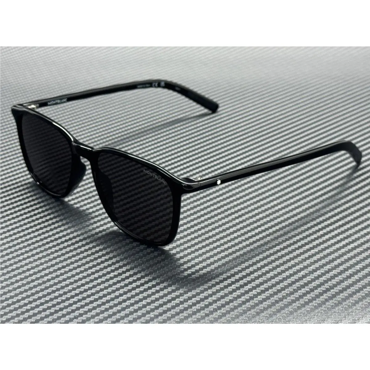Mont Blanc MB0325S 001 Black Grey Men`s Medium 53 mm Sunglasses by Montblanc