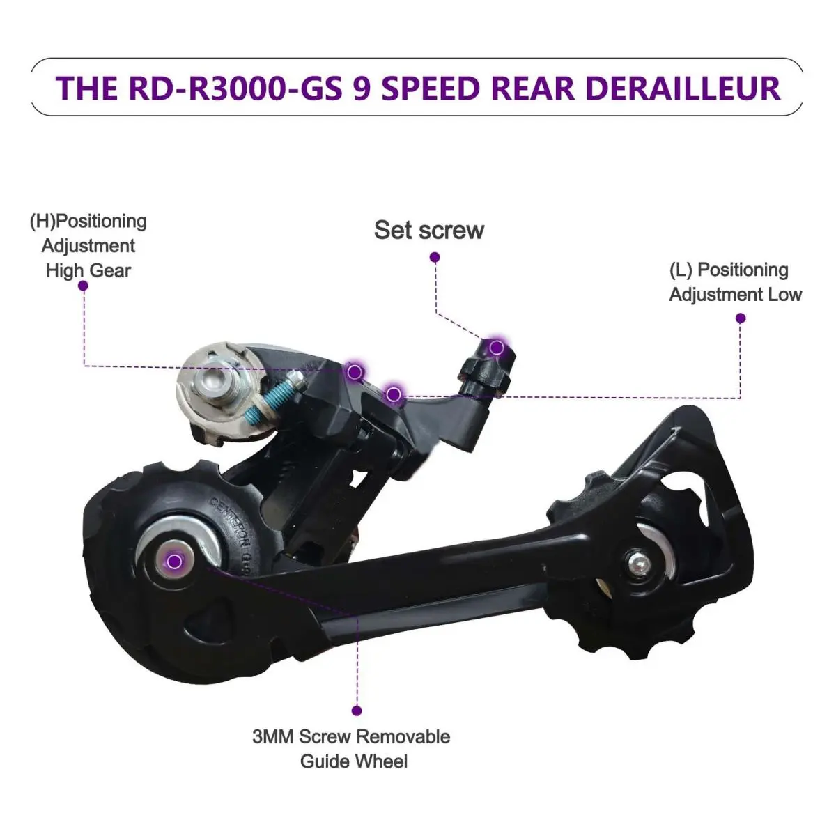 Shimano  - RD-R3000-GS - RD-R3000 - Black 1