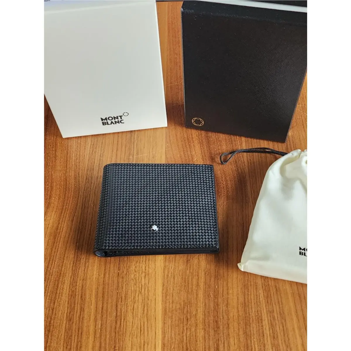 Montblanc Extreme Black/gray Leather 6 CC Card Wallet