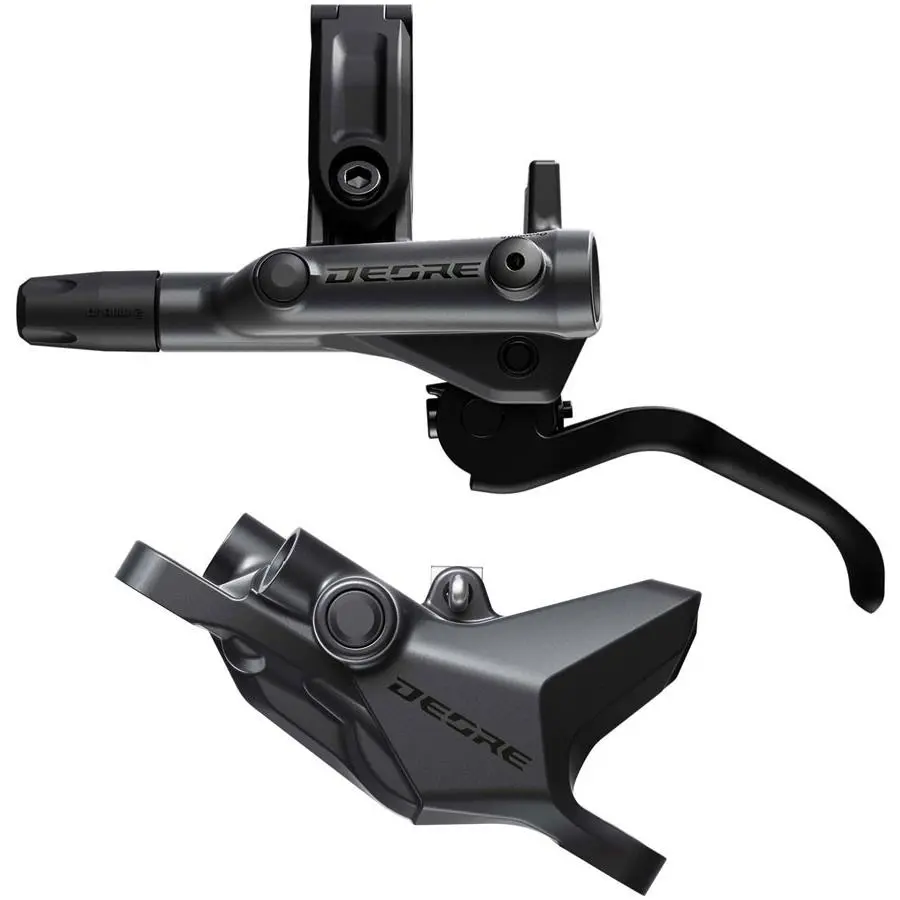 Shimano Deore M6200 Disc Brake and Lever - Left/front Post Mount 2-Piston - Gray