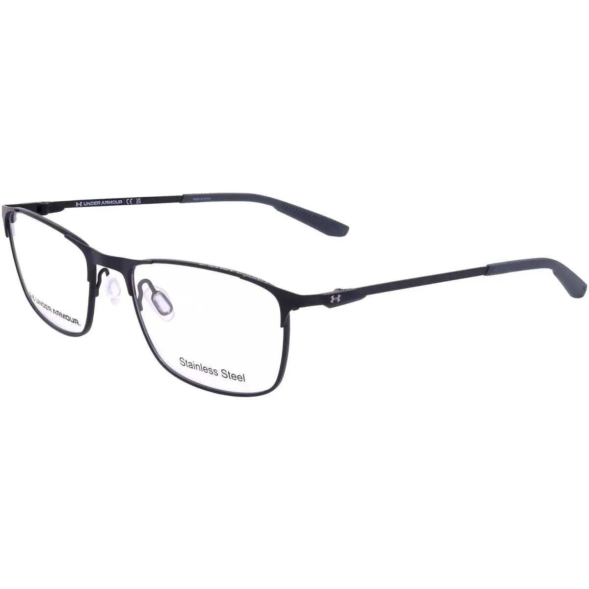 Men`s Stainless Steel Black Soft Square Eyeglasses UA5015G 0003 54 by Under Armour