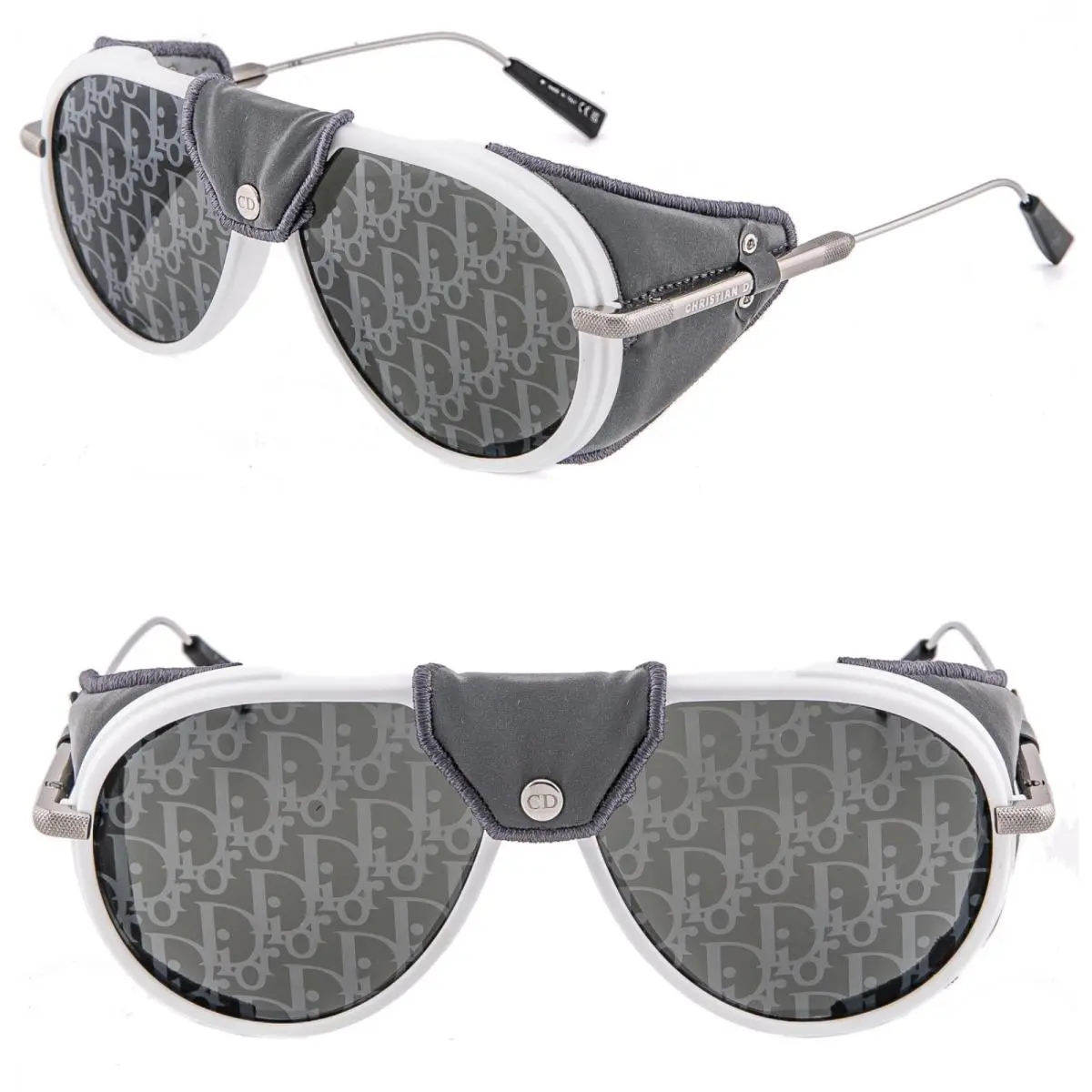 Christian Dior Snow White Mirror Print Oblique A1I Sunglasses DM40092I Diorsnow