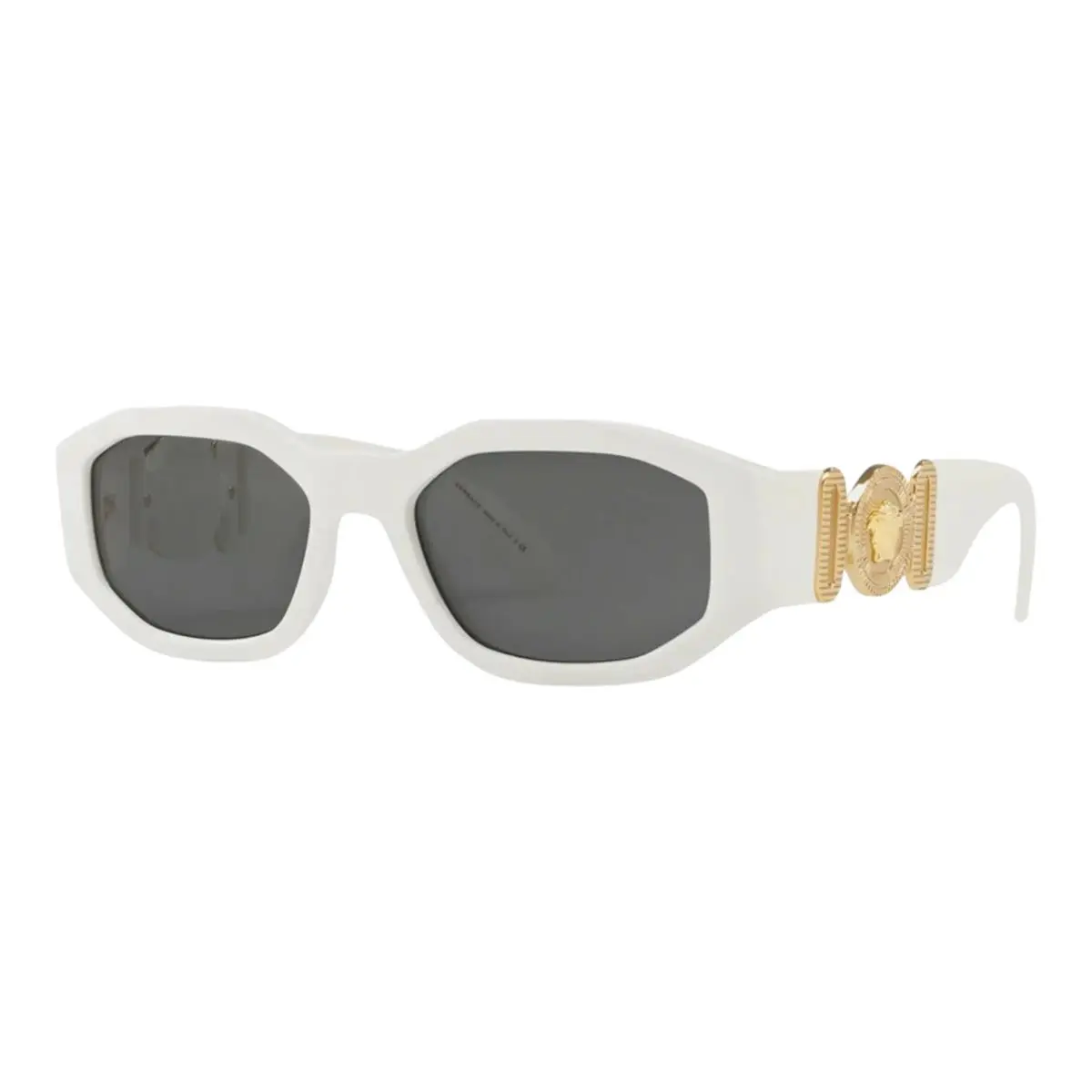 Versace Medusa Biggie Sunglasses in White/dark Grey 53mm