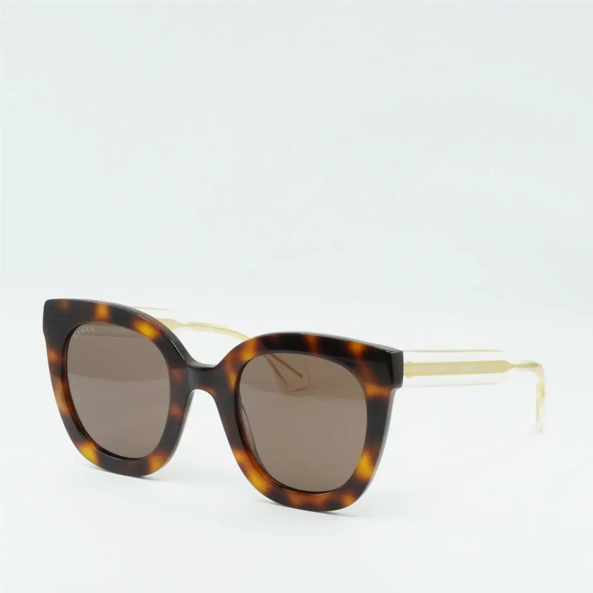 GG0564SN 002 Havana with Crystal Temples/brown 51-26-145 Sunglasses by Gucci