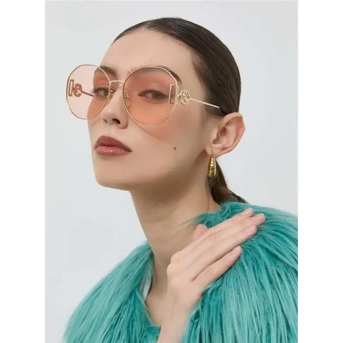 GG1206SA 004 Women Oversized Gold Cream Sunglasses by Gucci
