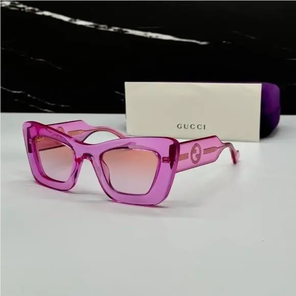 GG1552S 003  Pink Butterfly Women Sunglasses  by Gucci