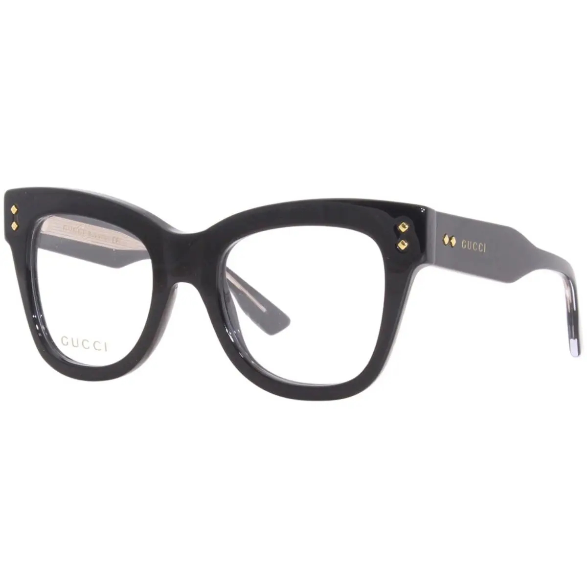 Women`s Black Chunky Cat-eye Eyeglasses - GG1082O-001-50 - Italy by Gucci