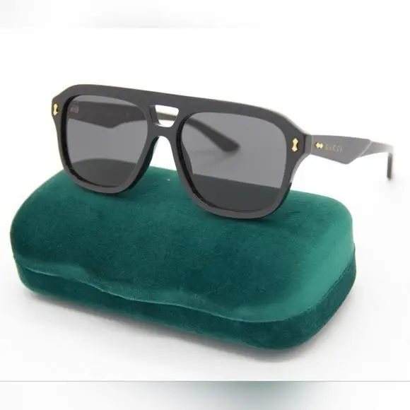 Sunglasses GG1263S 001 Unisex Aviator Black  Eyewear by Gucci