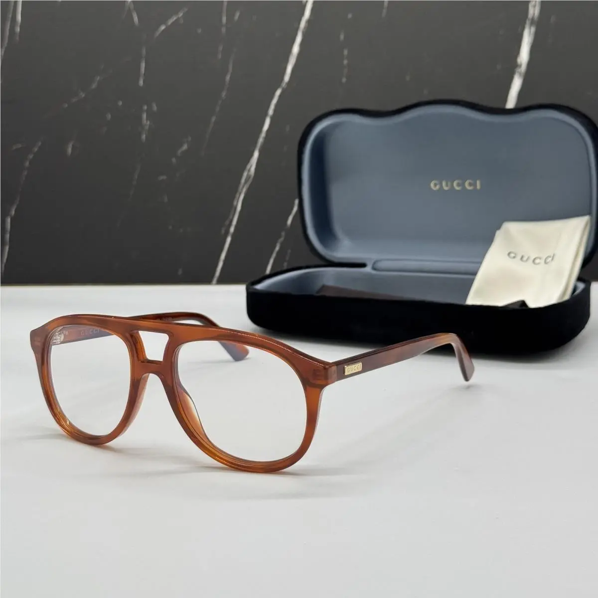 GG1320S 001 Aviator Unisex Sunglasses with Transition Lenses by Gucci