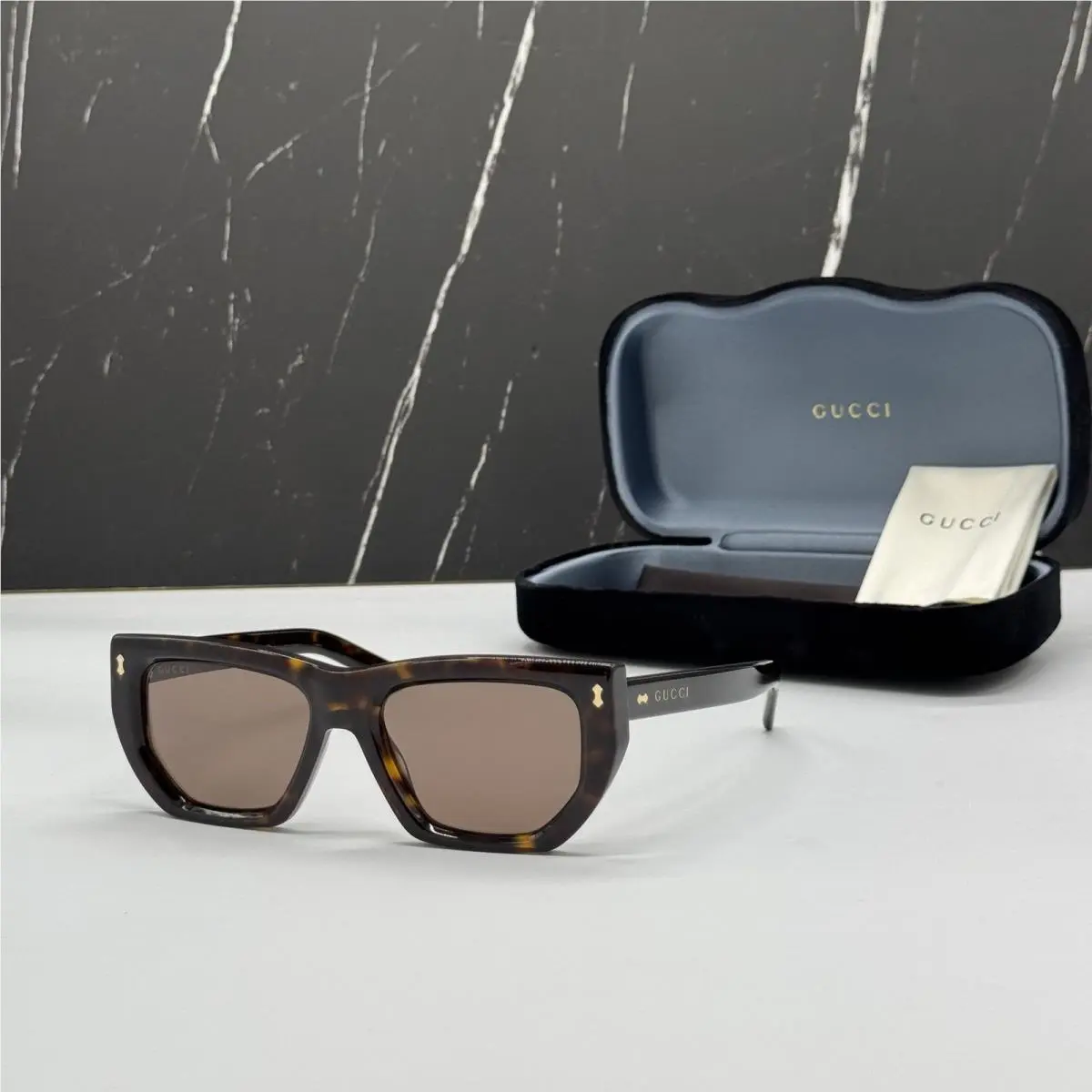 Gucci GG1520S 002 Brown Cat Eye Women Sunglasses