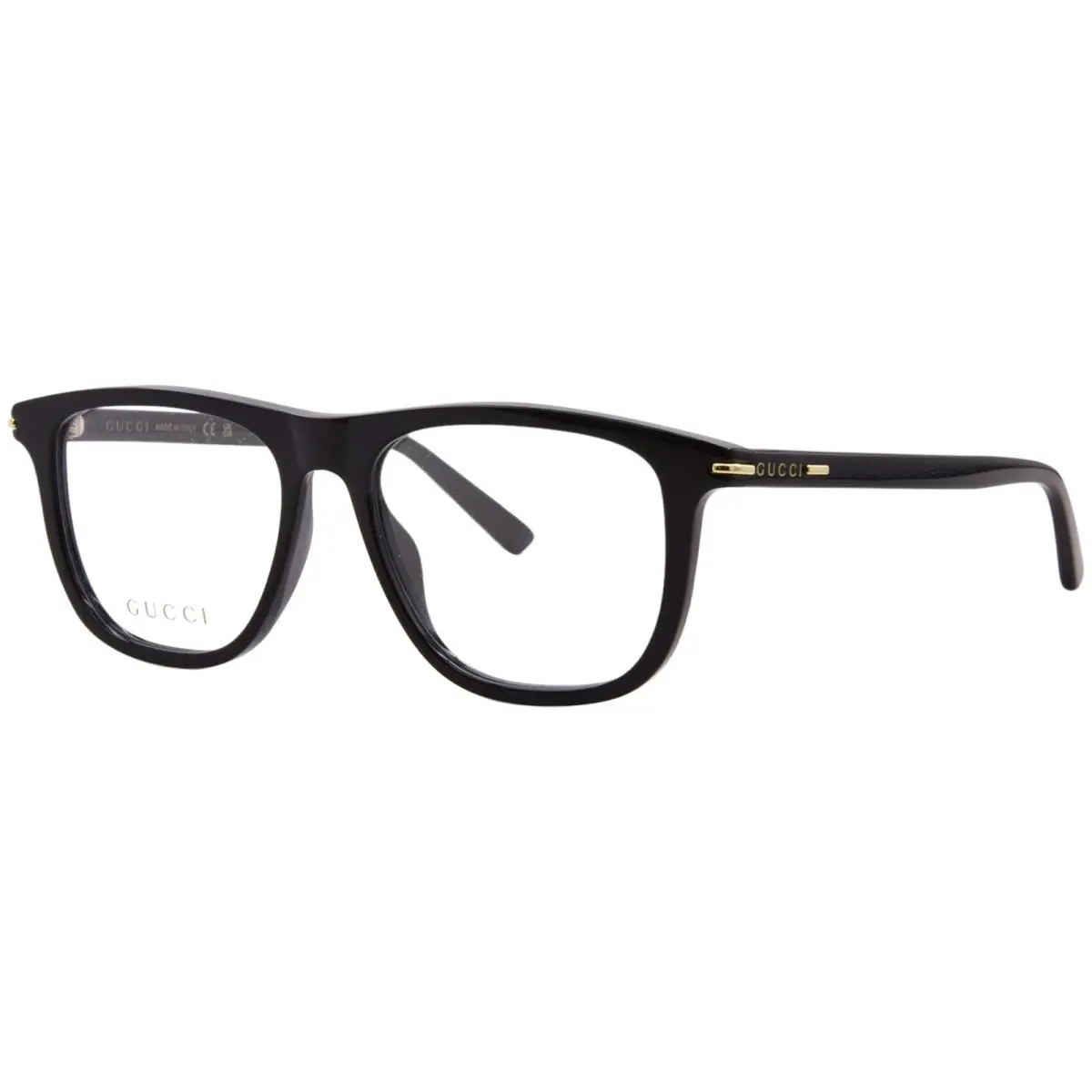 GG2130O 001 Eyeglasses Frame Men`s Black Full Rim Rectangle Shape 53mm by Gucci