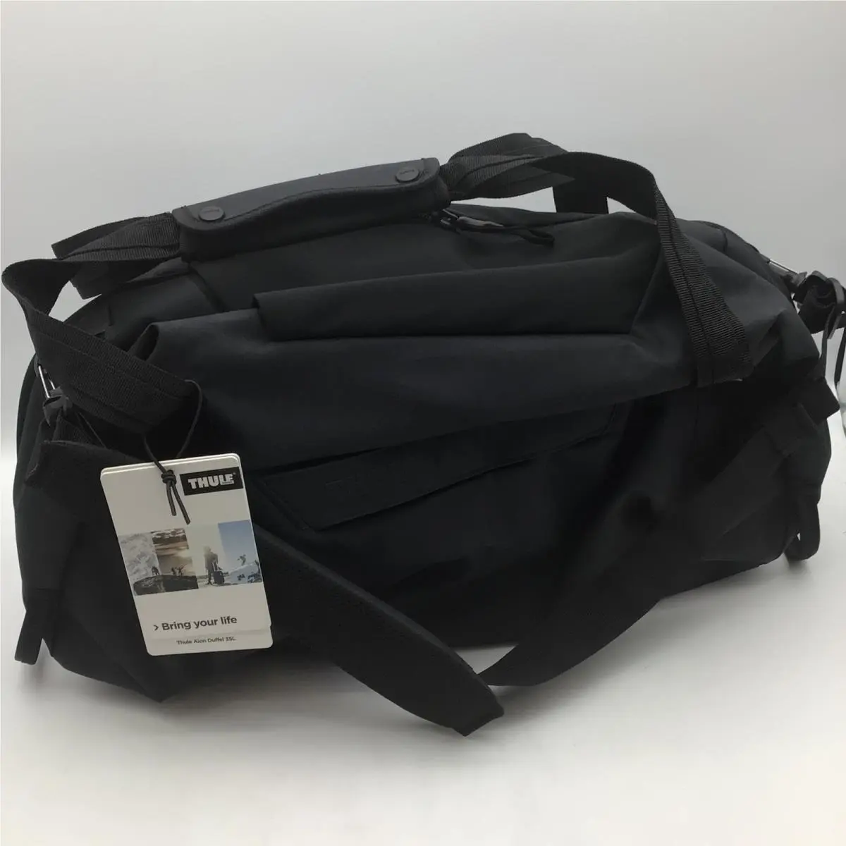 Aion Duffel 35L Black Waxed Canvas Travel Bag Crossbody 3204725 by Thule